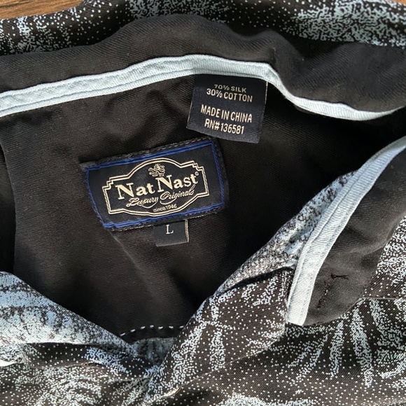 3/$15 NAT NAST silk and cotton polo mens large - Picture 3 of 4